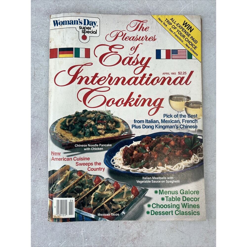 WOMANS DAY magazine April 1983 SPECIAL Easy International‎ Cooking!
